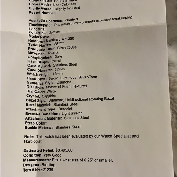 Authentic 32mm Breitling Galactic watch - Picture 7 of 13